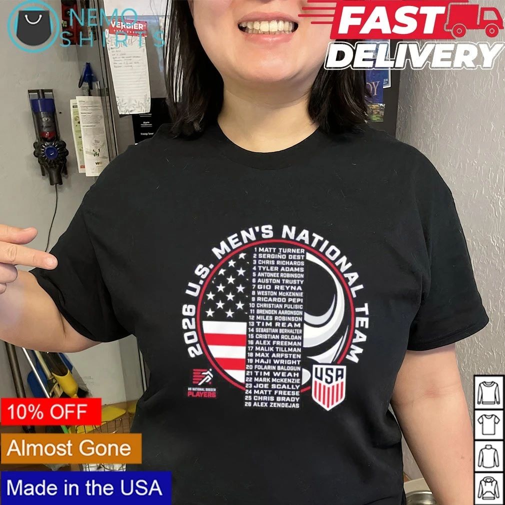 2026 US Men’s National Team Soccer Roster shirt