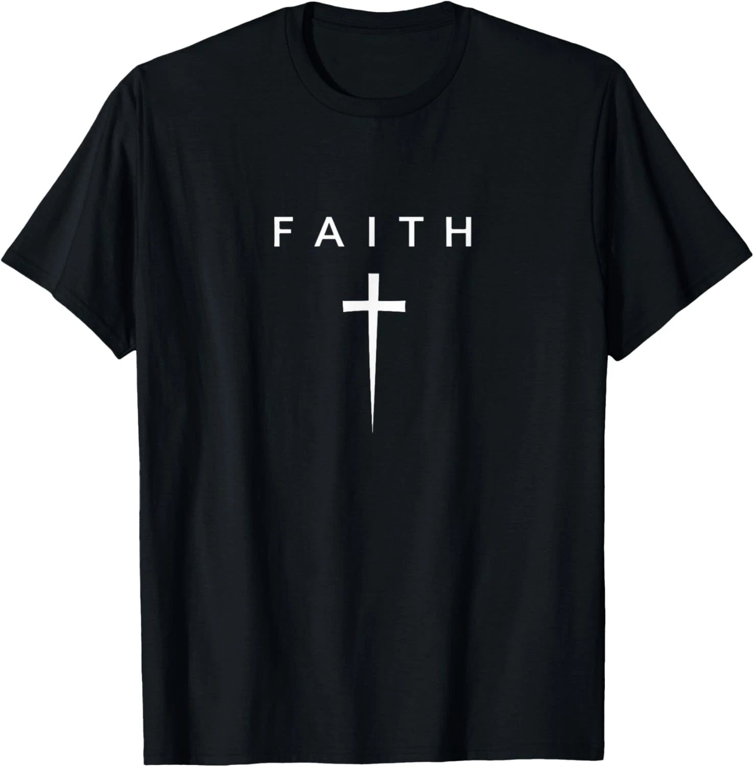 Faith Cross Subtle Christian Minimalist Religious Church T-Shirt