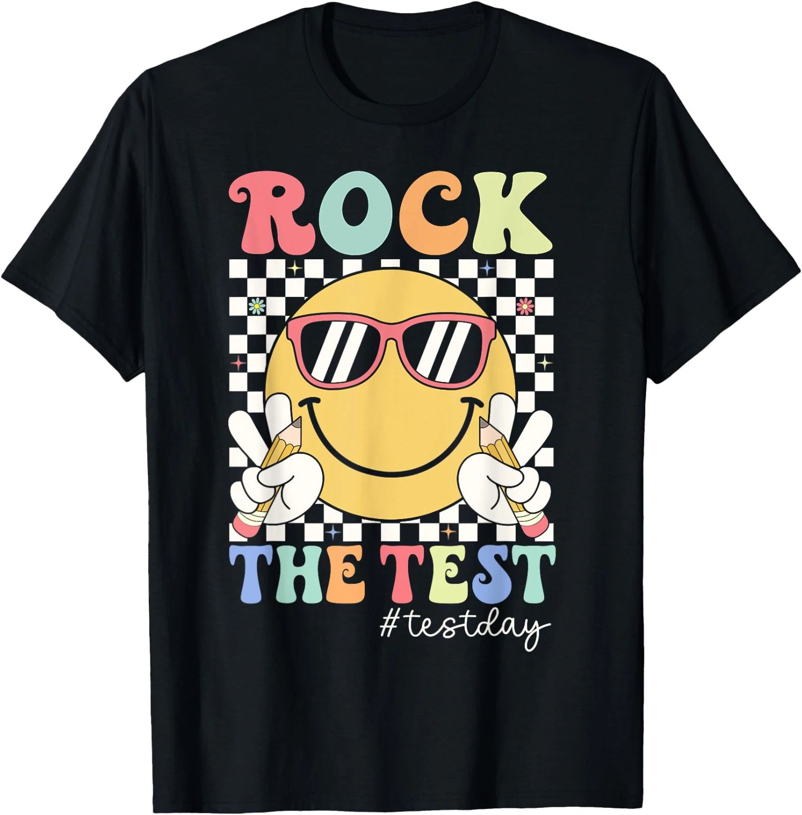 Test Day Rock The Test Motivational Teacher Testing Day T-Shirt
