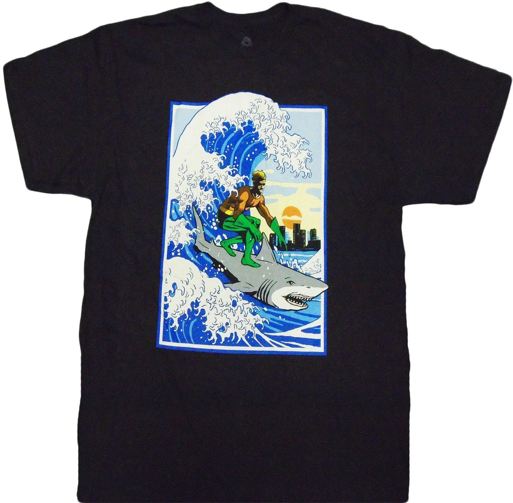 Justice League Movie Aquaman Wood Cut Adult T-Shirt - Fantasy, Science Fiction
