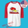 Thrush Racing Car Motorcycle Tuning Men's Raglan Red Size S to 2XL