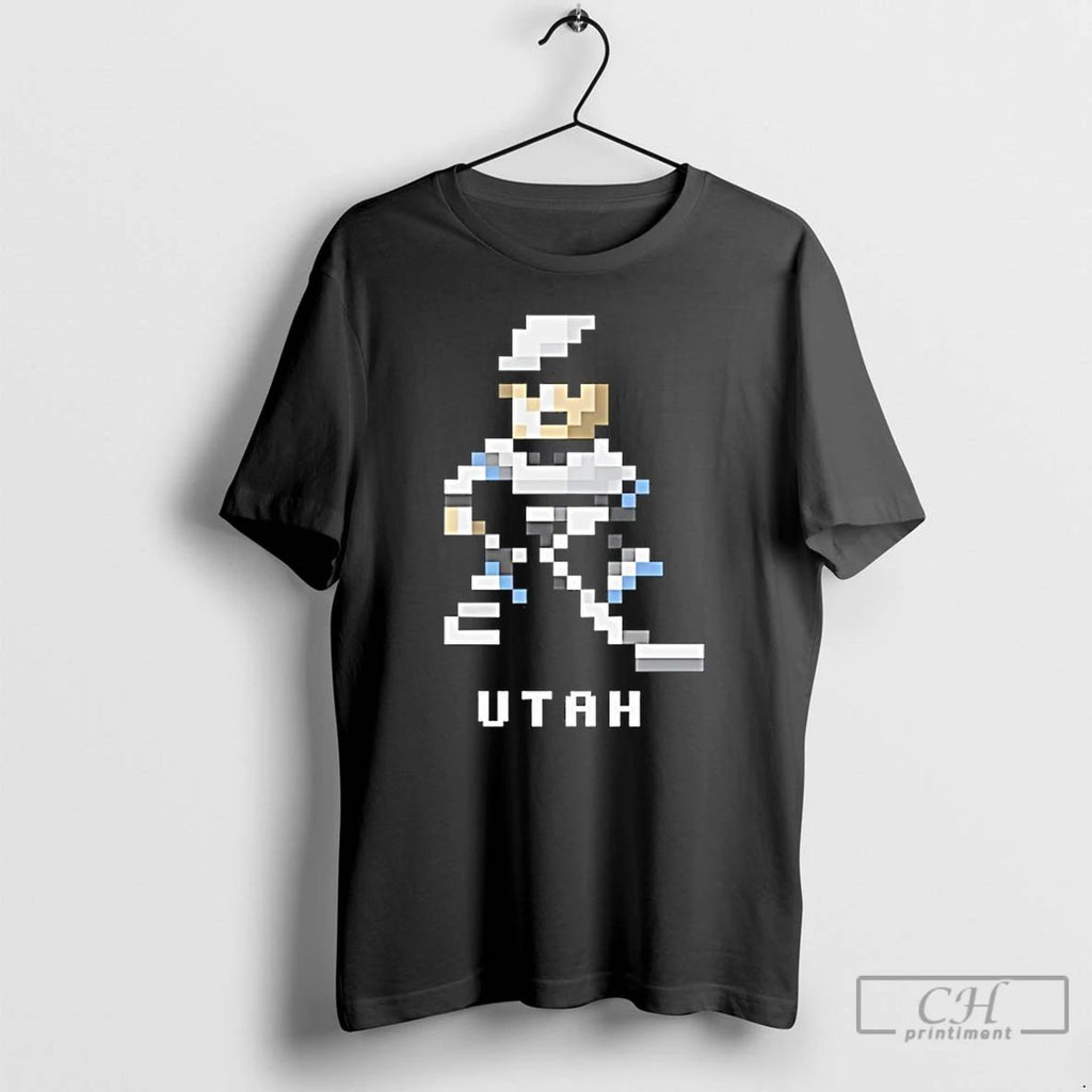 Classic Utah Mammoth Hockey 8 Bit Retro Baller T Shirts