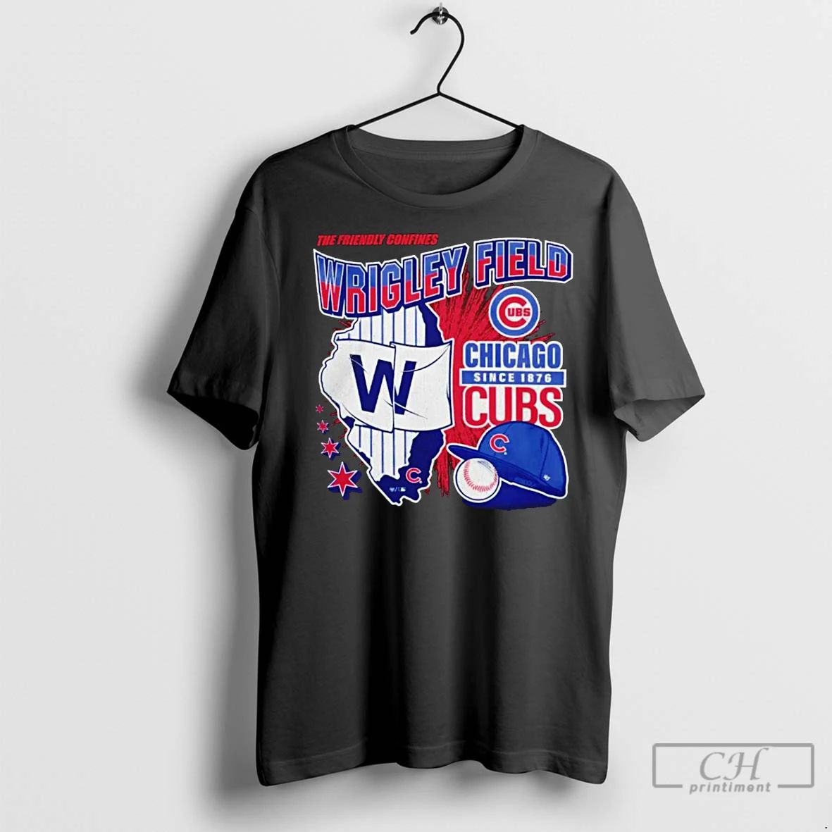 Classic Chicago Cubs Wrigley Field Since 1876 Vintage