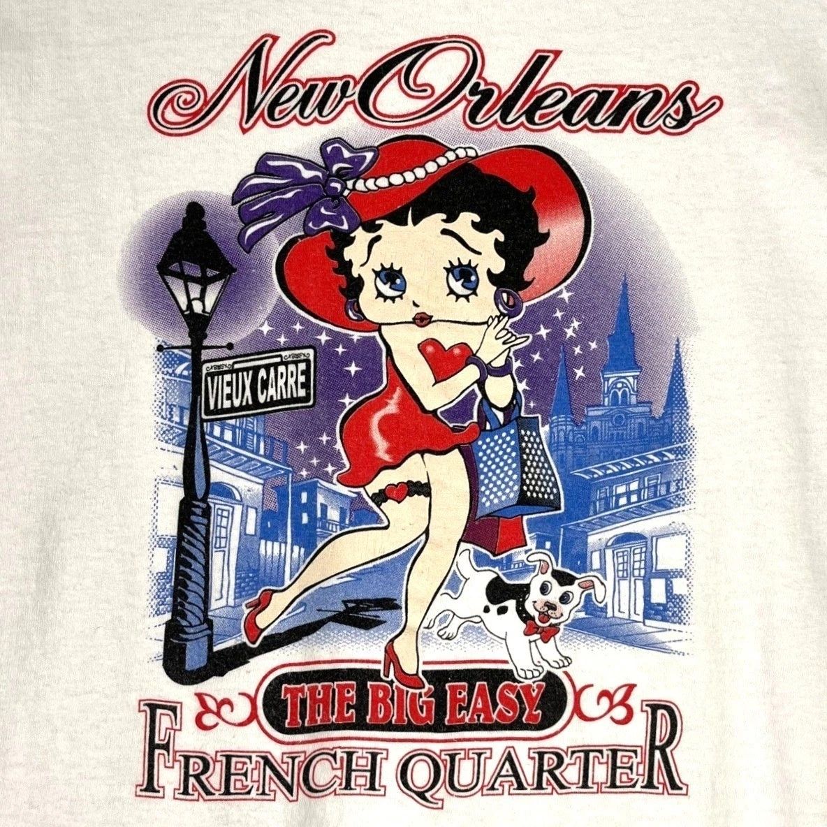 New Orleans The Big Easy Betty Boop Shirt Men XXL French Quarter Mardi Gras