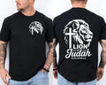 Christian Faith Jesus Christ Lion of Judah Strength Cross Front & Back T-Shirt