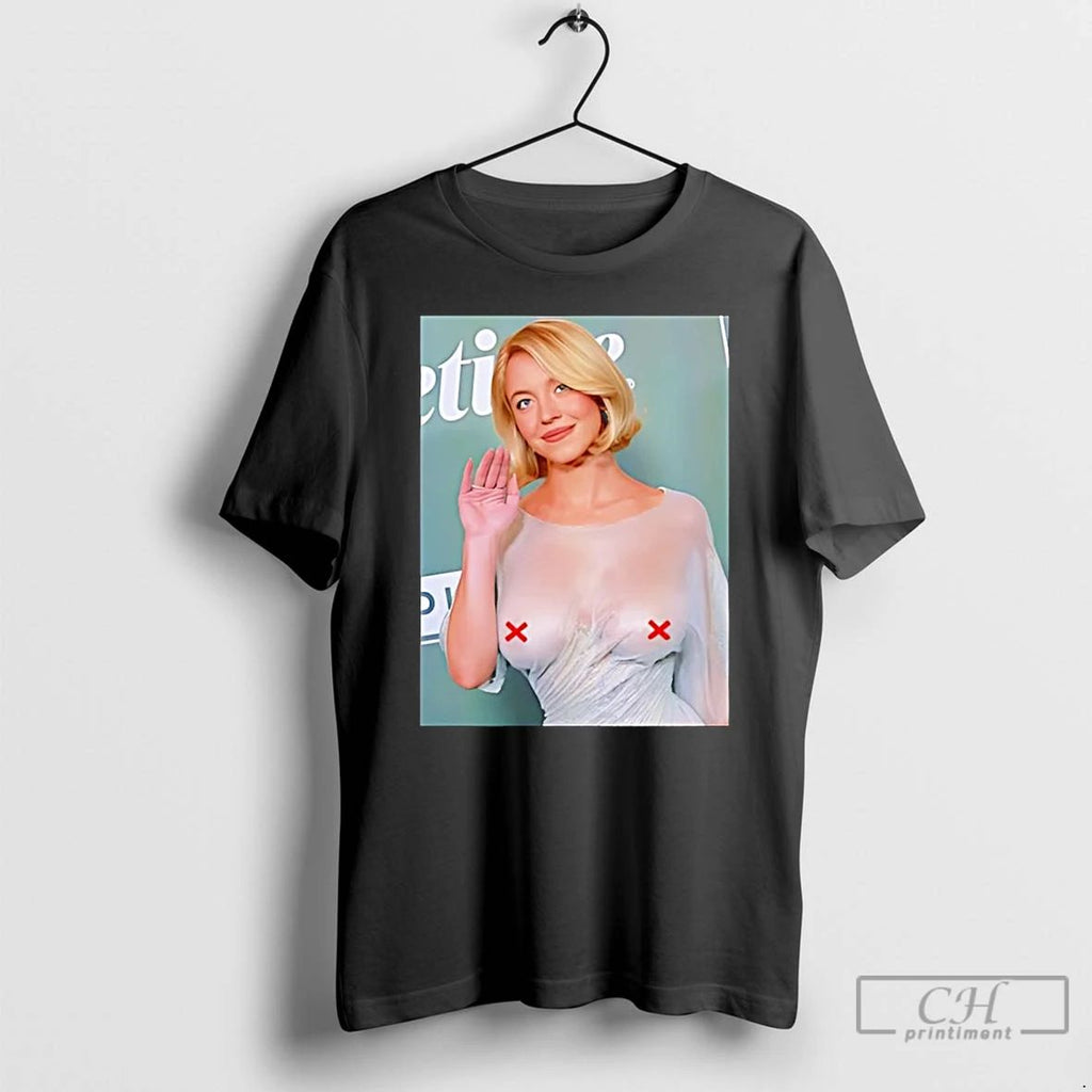 Classic Sydney Sweeney See Thru Glamorous Wet T Shirts