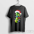 Classic Pickle Santa Hat Lights Xmas Christmas T Shirts
