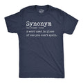 Mens Funny T Shirts Synonym Definition Sarcastic Graphic Novelty Tee for Men