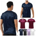 Men's Satin Classic fit Fit V-Neck T-Shirt Ice Silky Pajamas Tops Undershirt