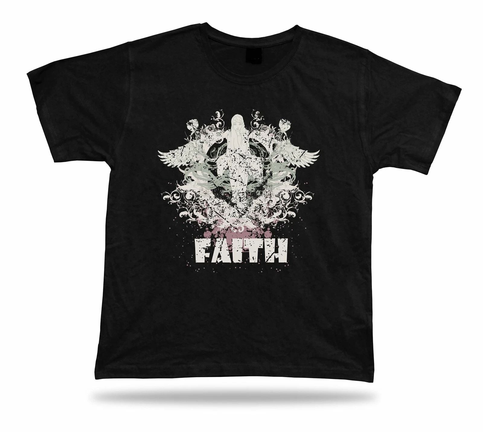 Faith Young Nun Floral stylish modern t shirt tee unique idea gift present