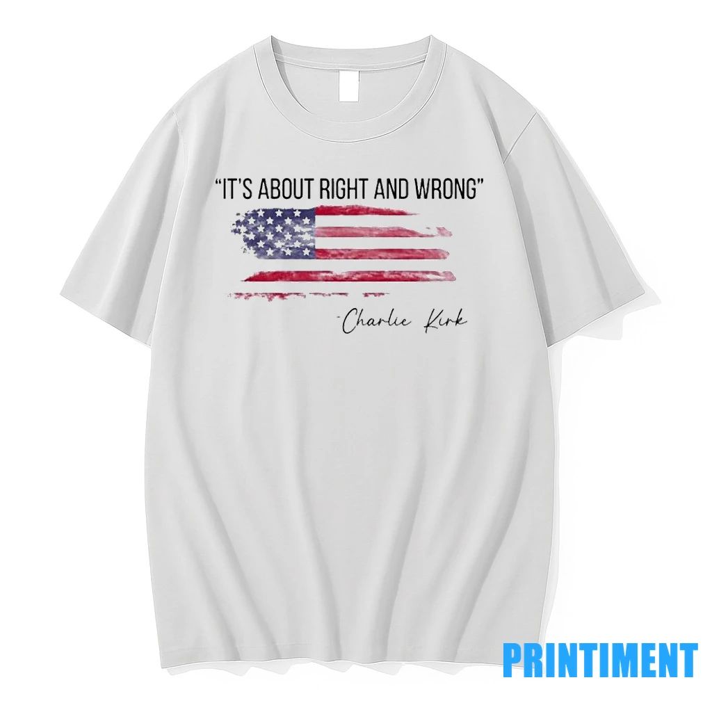 Its About Right And Wrong Charlie Kirk Quote Tshirts Sweater