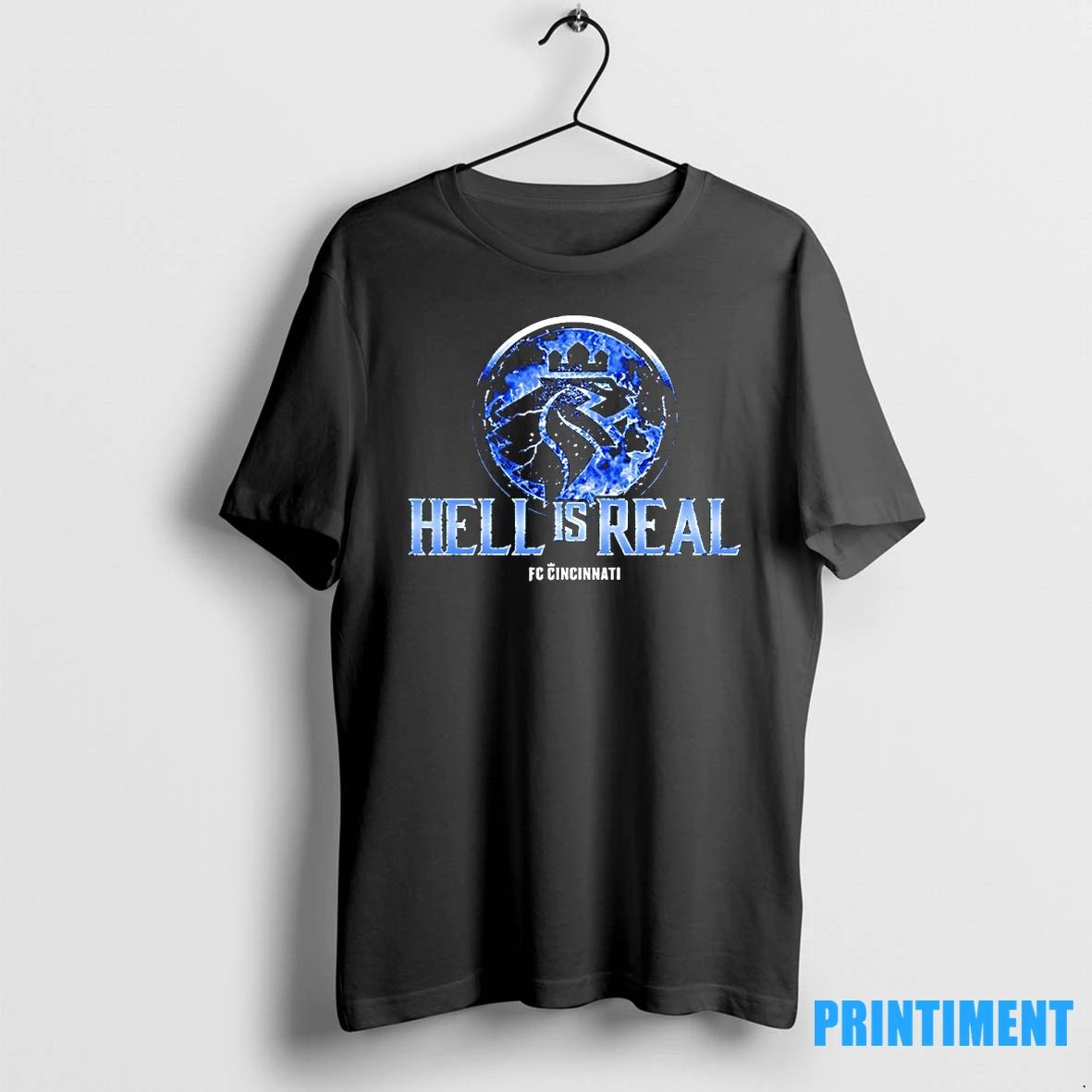 Fc Cincinnati Hell Is Real Kombat Blue Flame Tshirts Sweater