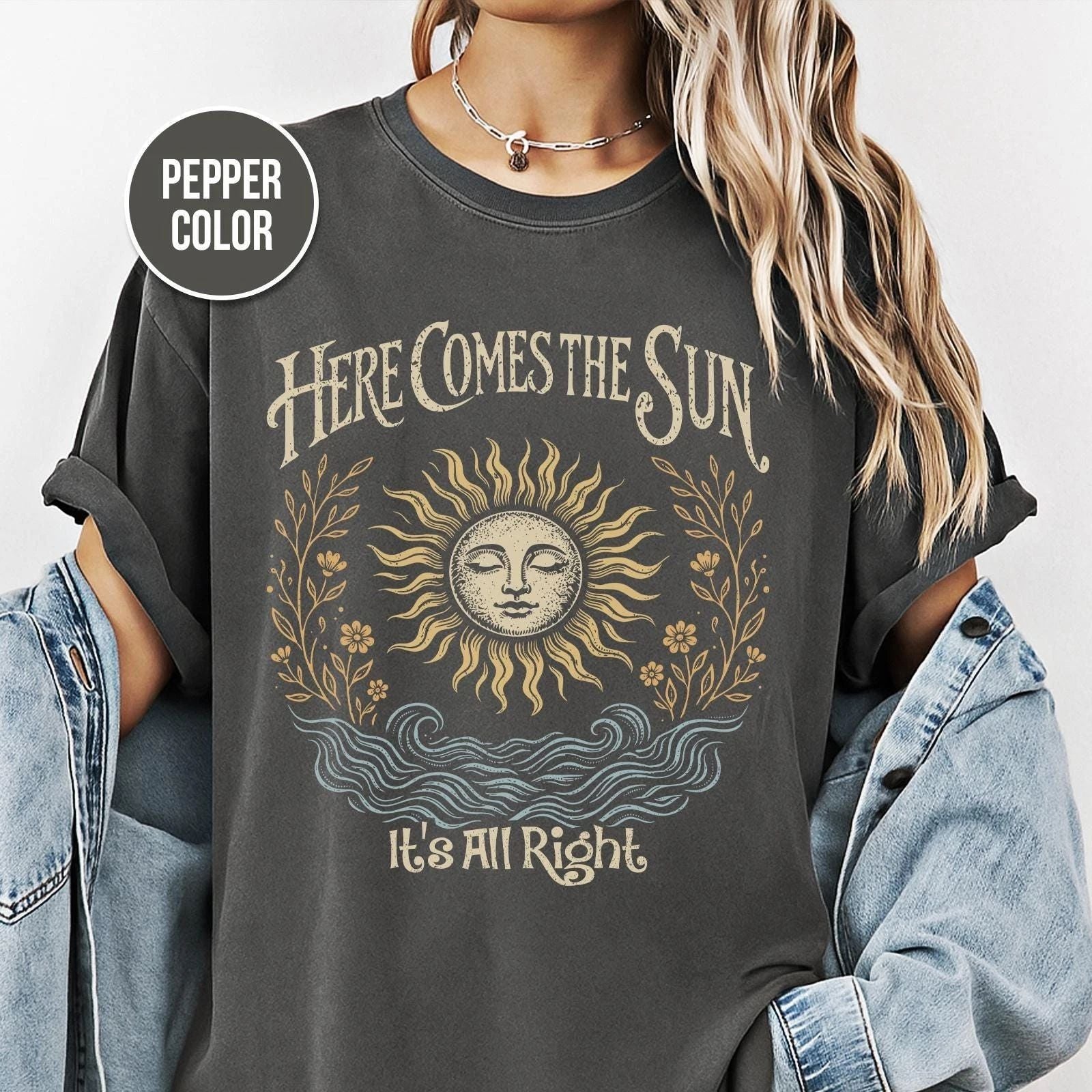 Boho Sun  Old School Rock Band Shirt  Comfort Colors  Trendy Tee  Retro Music