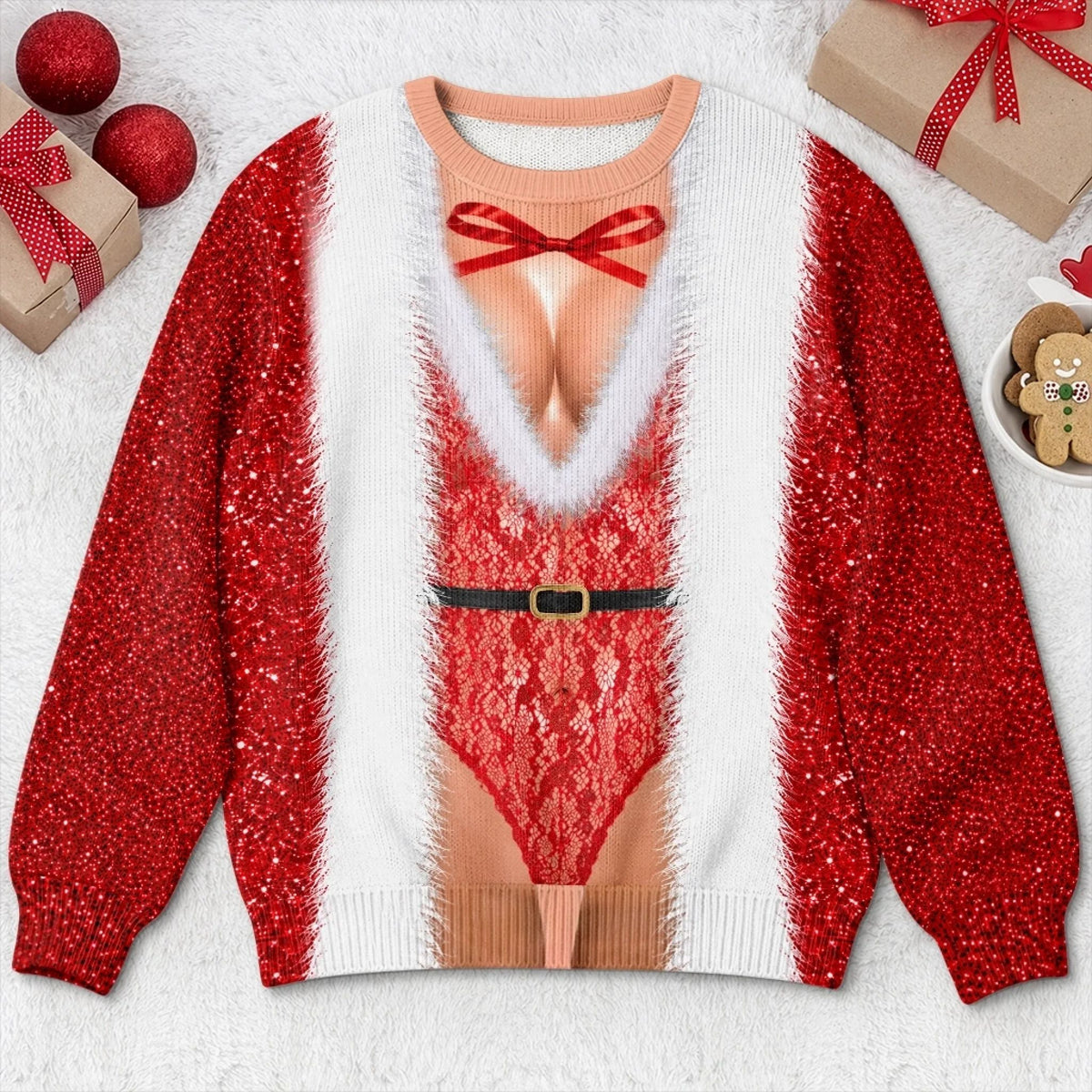 Custom Funny Ugly Sweatshirt - Personalized Christmas Birthday Gifts For Women - Slay The Holiday