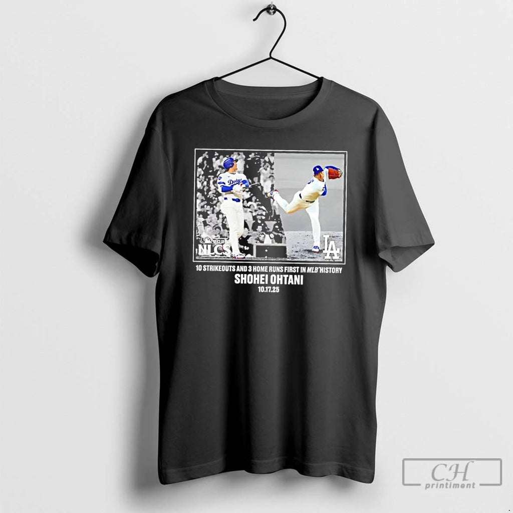Classic Los Angeles Dodgers Shohei Ohtani Black 2025 Mlb Postseason Moment T Shirts
