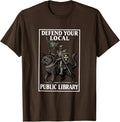 Defend Your Local Public Library Funny Knight Cat Unisex T-Shirt
