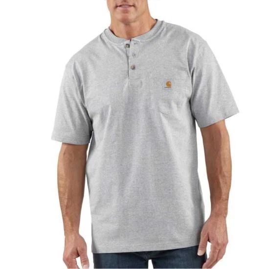 Carhartt Men's K84 Short Sleeve Workwear Henley T-Shirt-5 color opts!!!