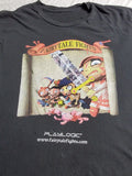 Fairytale Fights Playlogic m Medium Black Cartoon Tee T-Shirt Fantasy
