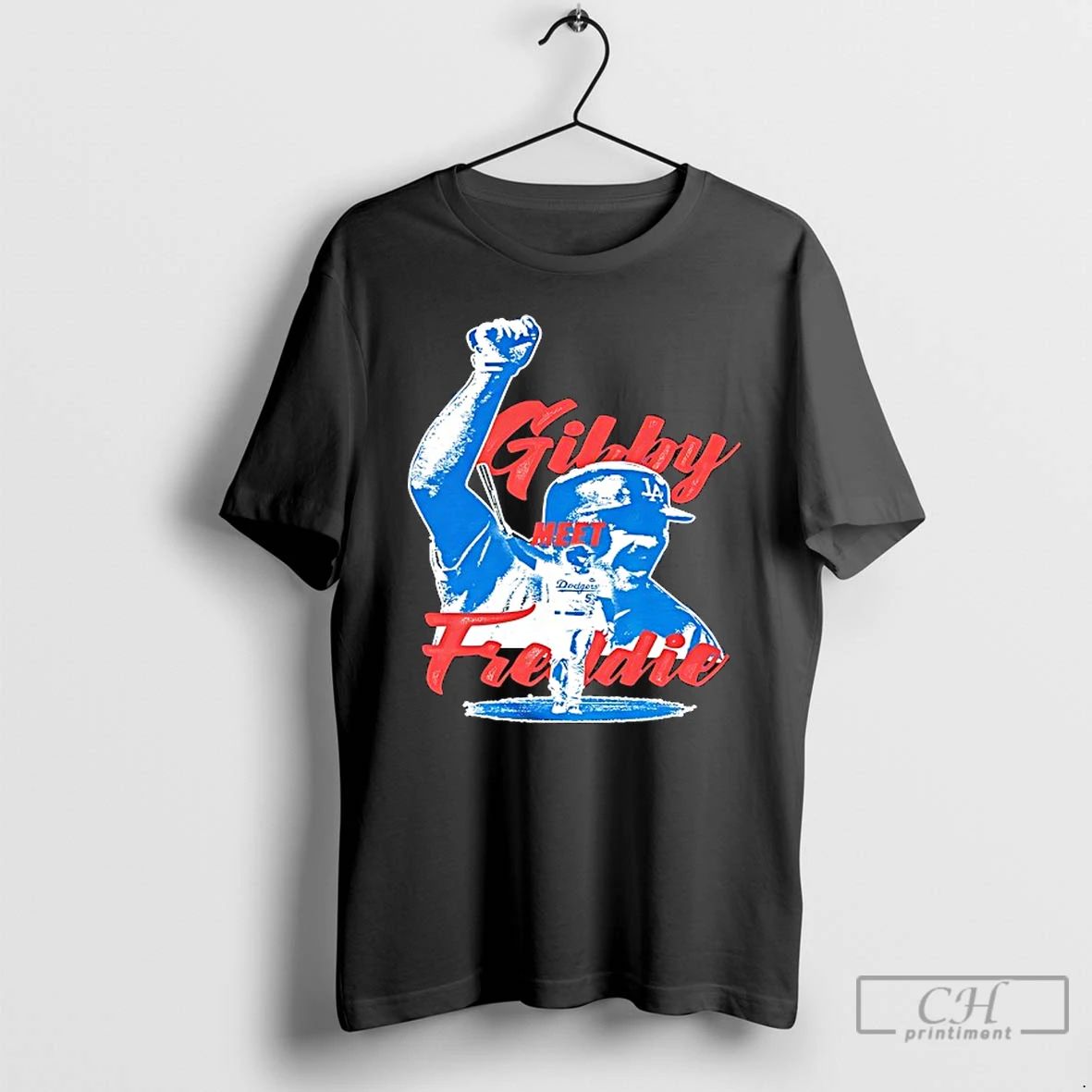 Classic Los Angeles Dodgers Gibby Meet Freddie Freeman T Shirts