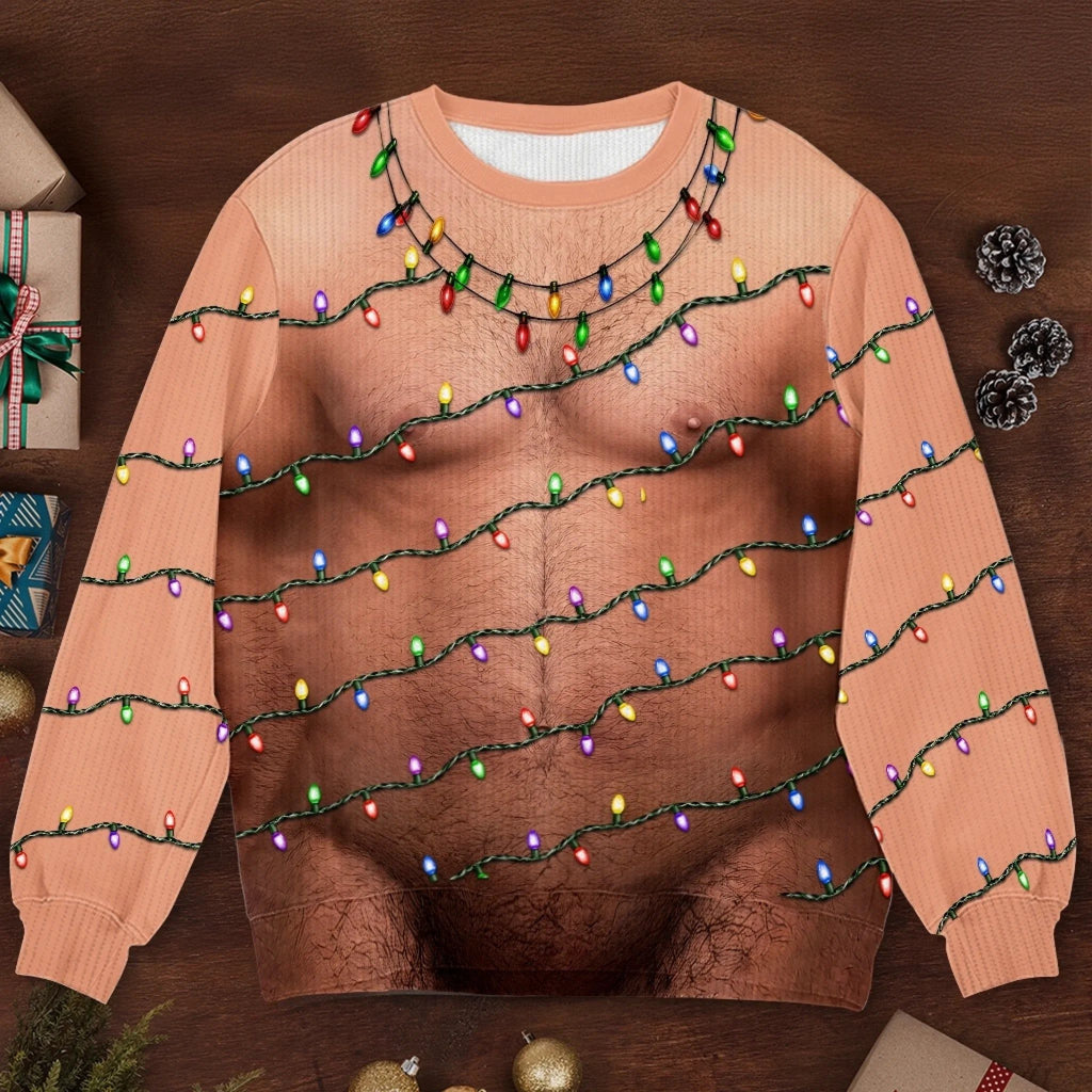 Custom Funny Ugly Sweatshirt - Personalized Christmas Birthday Gifts For Men - Bringing Pure Heat To Parties
