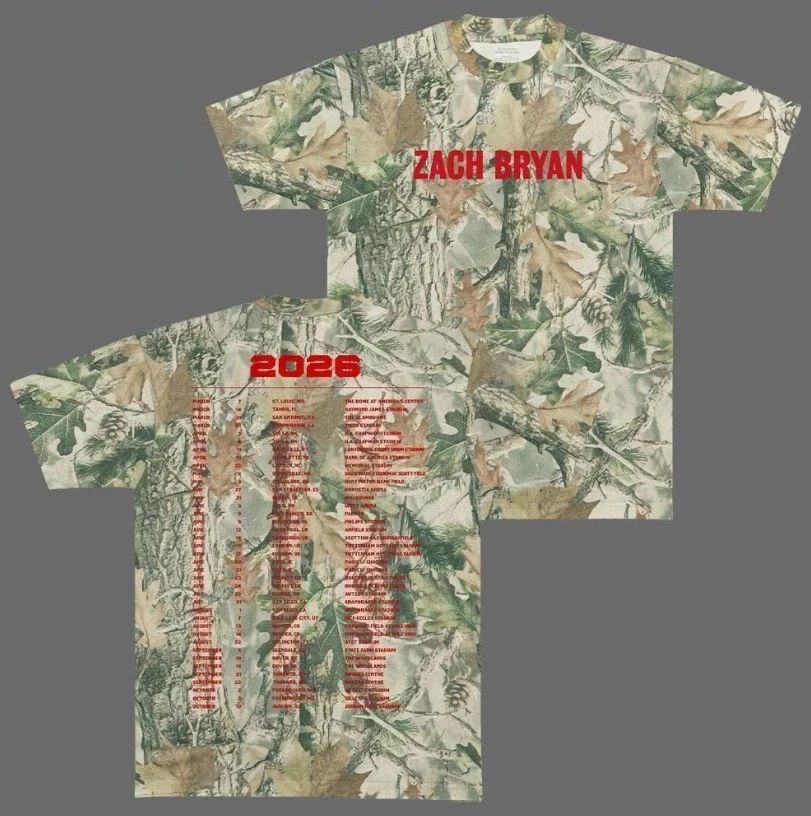 Zach Bryan Tour All Over Print 3D T-shirt Gift For Fan GS683