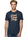 Good-Vibes-Only-6 Mens Graphic Tee, 100% Cotton, Casual Summer Wear
