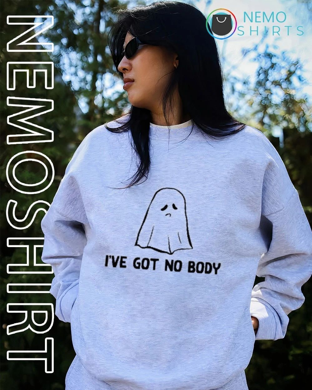 I’ve Got No Body Ghost pun halloween spooky shirt