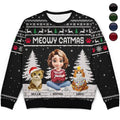 3D Effect Meowy Catmas - Personalized Unisex Ugly Sweater