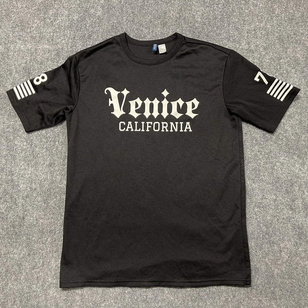 H&M Divided Venice California T Shirt Mens Small Black Outdoor Summer Wear Tee