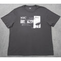 Old Navy Mens XXL Black NYC Graphic Tee Manhattan Bridge Map Soft-Washed T-Shirt