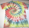 Hanes Mens Medium Shirt Multi Color Tie Dye Rainbow Short Sleeve Tee Boho Y2K