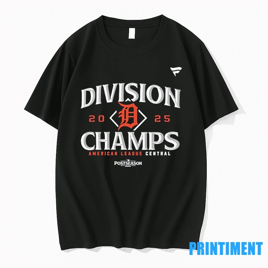 Detroit Tigers 2025 Al Central Division Champions Tshirts Sweater