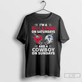 Premium Im A Bulldog On Saturdays And A Cowboy On Sundays T Shirts