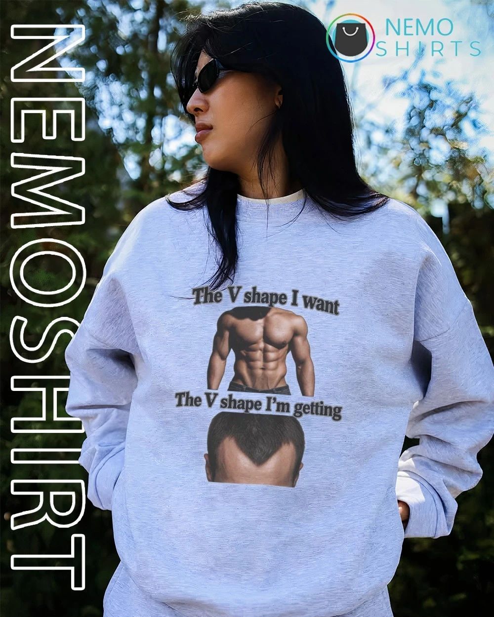 The V Shape I Want vs The V Shape I’m Getting shirt