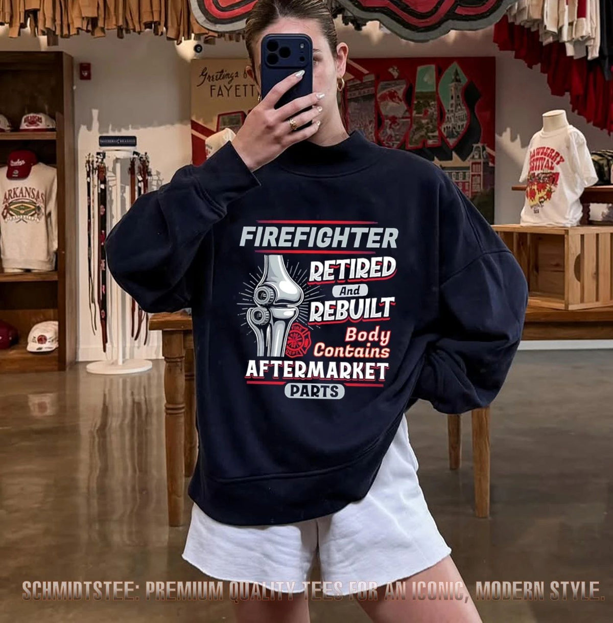 Retired Firefighter Rebuilt Body Contains Aftermarket Parts shirt