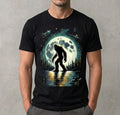Bigfoot Full Moon Silhouette Graphic Tee – Sasquatch Nature Night Scene Shirt