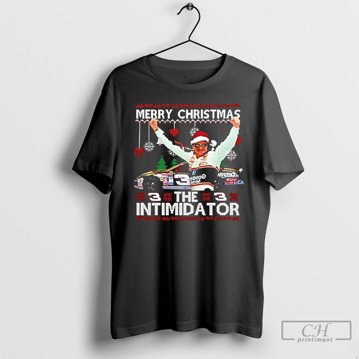 Classic Dale Earnhardt Merry Christmas The Intimidator T Shirts