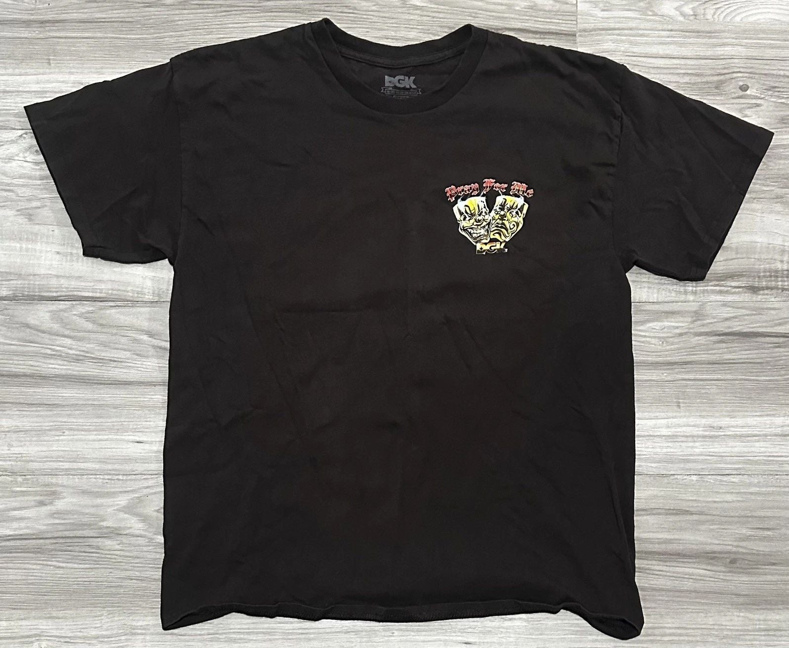 DGK Daily Grind Pray For Me, Religious Brown T-Shirt Size Large Y2K