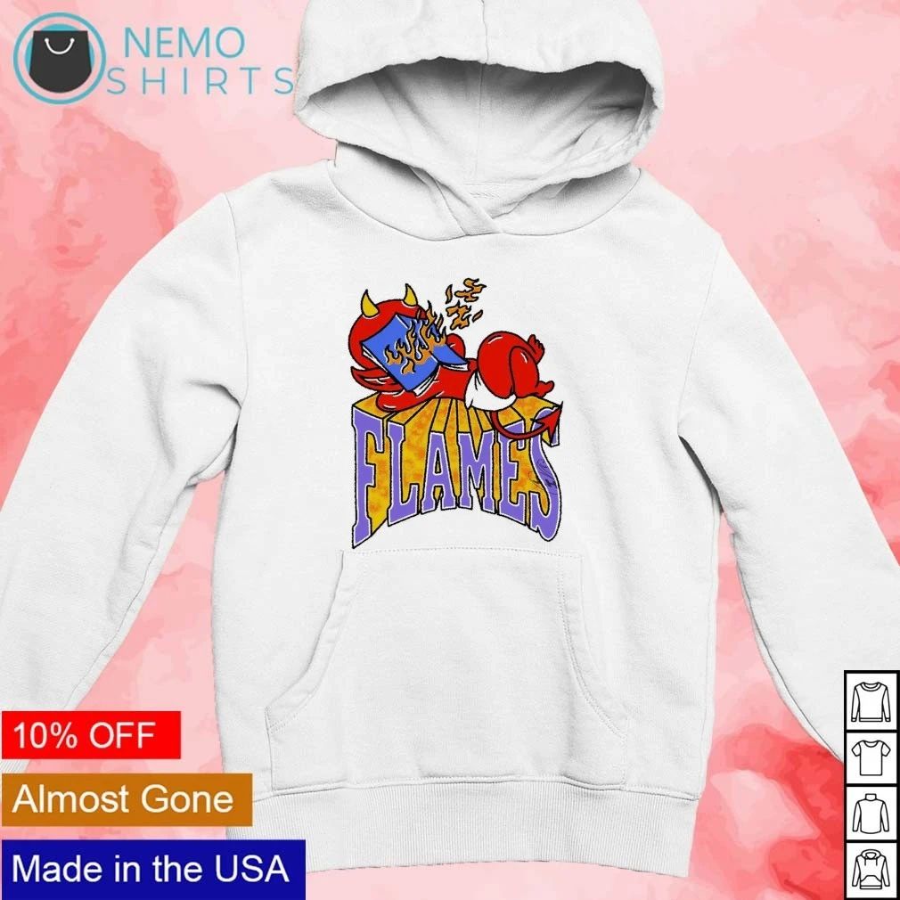 Devil Reading a Book of Flames fire demon shirt