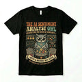 AI Sentiment Analyst Owl T-Shirt Data Scientist Tech Geek Vintage Retro ML Gift