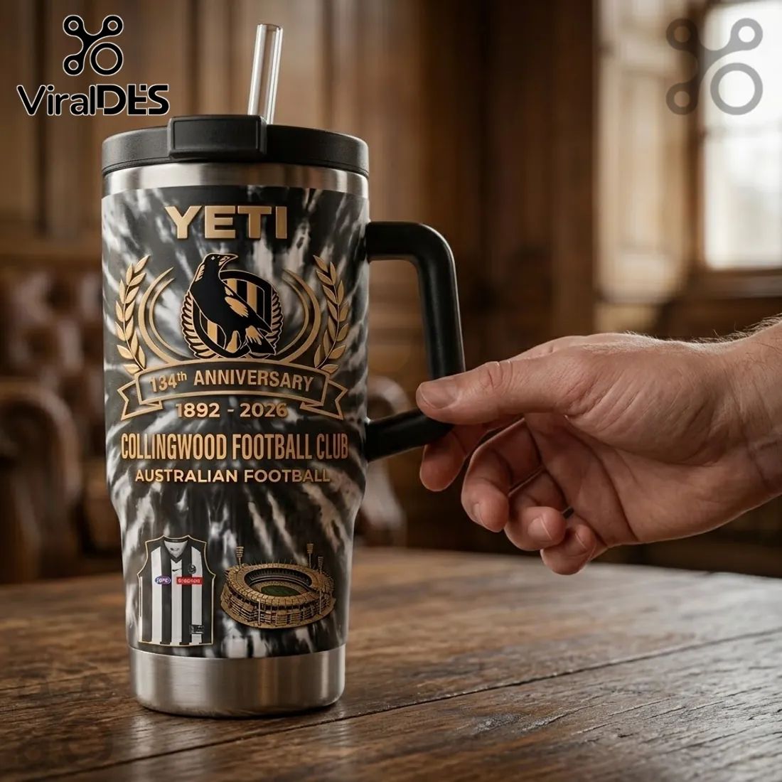 Collingwood Football Club 134th Anniversary YETI Tumbler