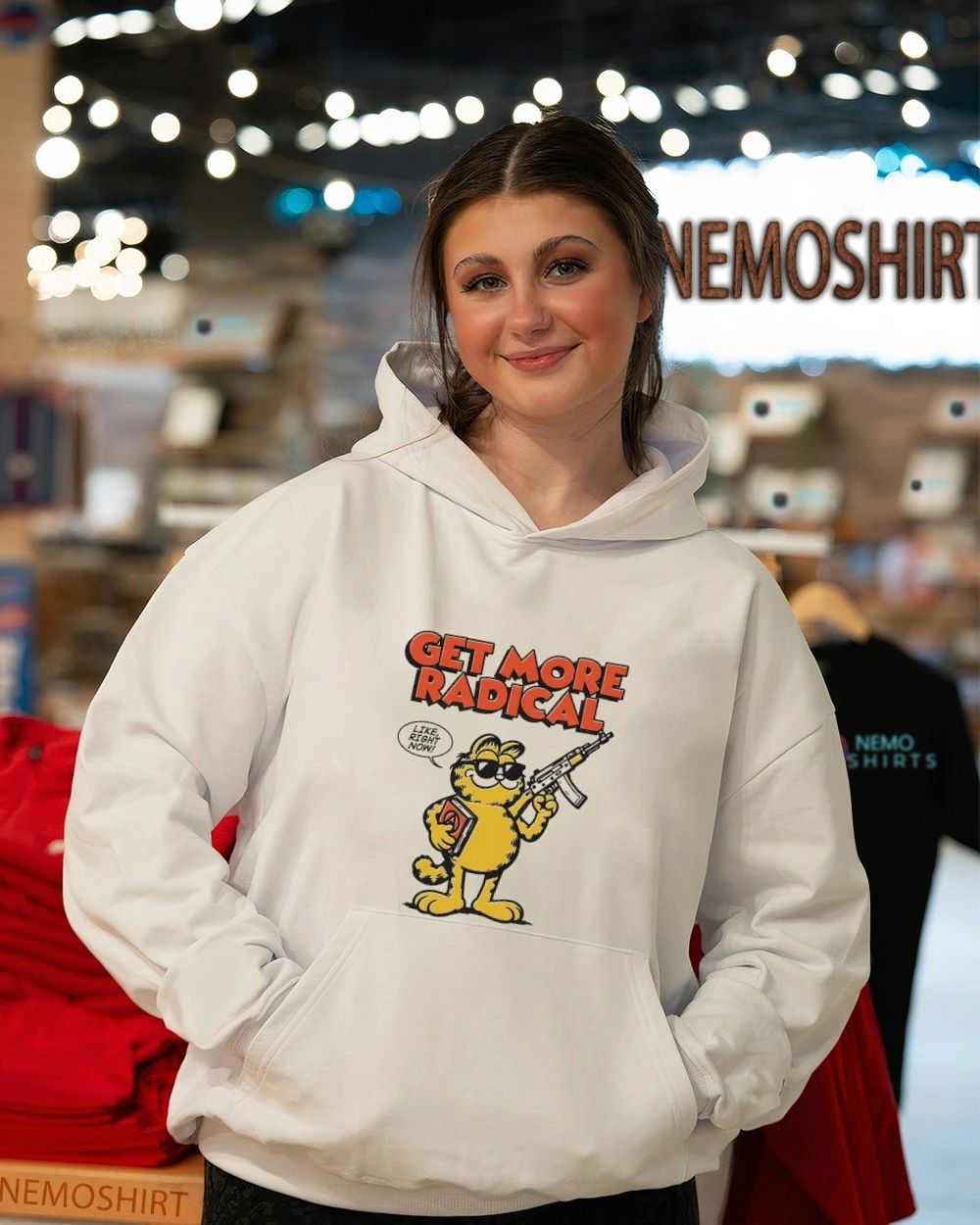 Lasagna Cat Get More Radical Like Right Now shirt