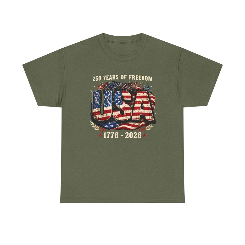 USA 250 Years of Freedom 1776-2026 T-Shirt | American Flag