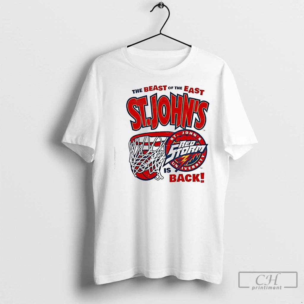 Premium The Beast Of The East Is Back St Johns Red Storm University Team Logo