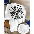 West Coast Cross Biker Shirt Long Beach CA Motorcycle Graphic Tee