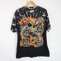 Vintage 90'S T-shirt Fantasy Skeleton Graphic SZ M-L (T7599)