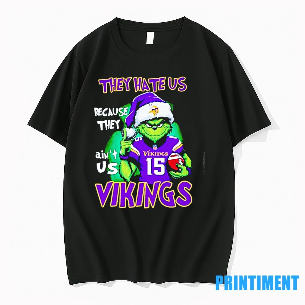The Grinch They Hate Us Because They Aint Us Minnesota Vikings Christmas Tshirts Sweater