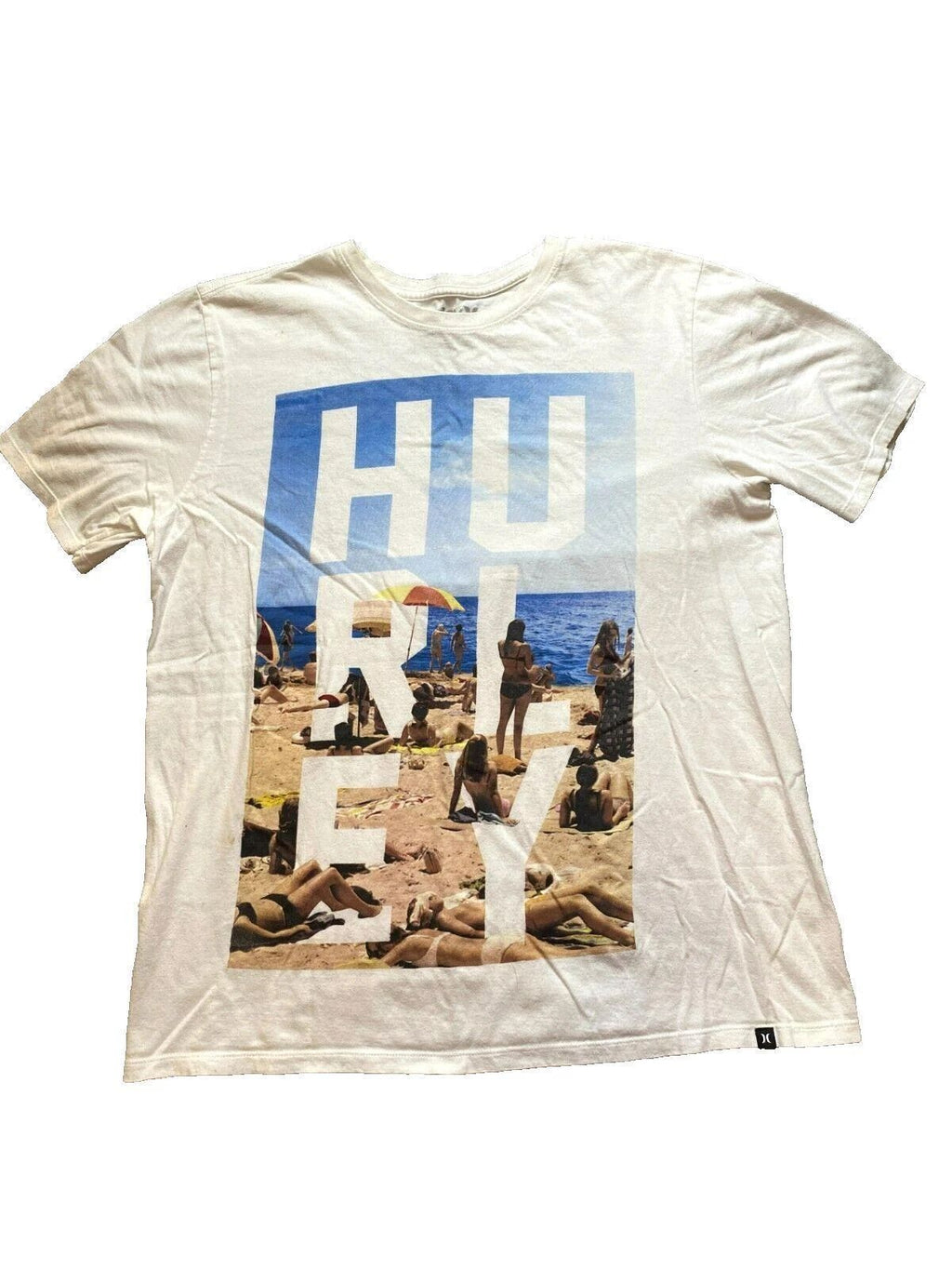 Hurley Shirt Adult Medium White Summer Beach Vacation Tanning Ocean Surf Mens