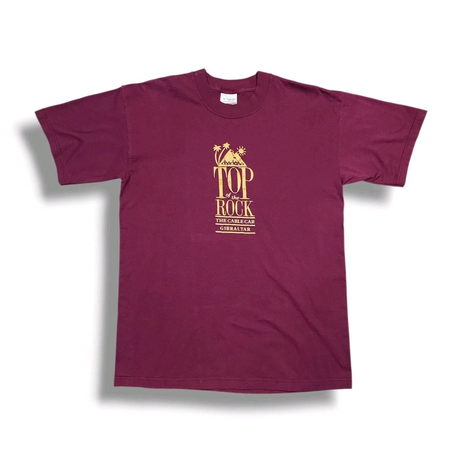 VINTAGE SCREEN STARS TOP OF THE ROCK THE CABLE CAR GIBRALTAR T-SHIRT Men's M