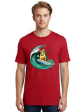 Avocado-Surfer-Dude Mens Graphic Tee, 100% Cotton, Casual Summer Wear